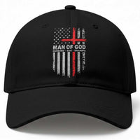 Man of God Husband Dad Protector Baseball Cap Christian Dad Fathers Day