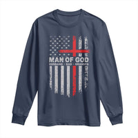Man of God Husband Dad Protector Long Sleeve Shirt Christian Dad Fathers Day