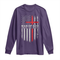 Man of God Husband Dad Protector Long Sleeve Shirt Christian Dad Fathers Day