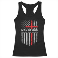 Man of God Husband Dad Protector Racerback Tank Top Christian Dad Fathers Day