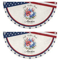 Floral 250th Anniversary Patriotic Fan Flag Faith Freedom Pride 4th of July 1776 2026