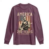 Abraham Lincoln Playing Guitar 4th July US 250th Anniversary Long Sleeve Shirt