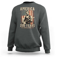 Abraham Lincoln Playing Guitar 4th July US 250th Anniversary Sweatshirt