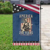 Abraham Lincoln Playing Guitar 4th July US 250th Anniversary Patriotic Garden Flag