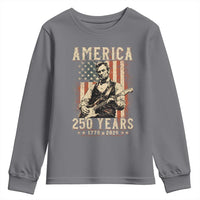 Abraham Lincoln Playing Guitar 4th July US 250th Anniversary Youth Sweatshirt