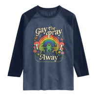 Gay The Pray Away Queer Frog LGBTQ Raglan Shirt
