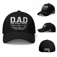 Dads Against Diapers It's Not Just A Job It's A Doody Baseball Cap Funny Gun New Dad