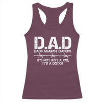 Dads Against Diapers It's Not Just A Job It's A Doody Racerback Tank Top Funny Gun New Dad