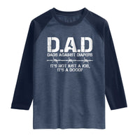 Dads Against Diapers It's Not Just A Job It's A Doody Raglan Shirt Funny Gun New Dad