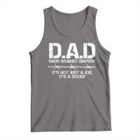 Dads Against Diapers It's Not Just A Job It's A Doody Tank Top Funny Gun New Dad