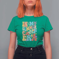 In My Summer Camp Era T Shirt For Women Camper Retro Groovy Summer Vacation - Wonder Print Shop