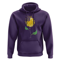 Sarcoma Awareness Hoodie Yellow Ribbon Flower - Wonder Print Shop