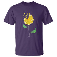 Sarcoma Awareness T Shirt Yellow Ribbon Flower - Wonder Print Shop