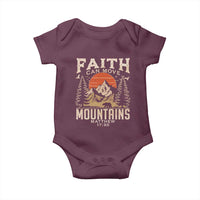 Faith Can Move Mountains Baby Onesie Religious Christian Camping - Wonder Print Shop