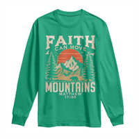 Faith Can Move Mountains Long Sleeve Shirt Religious Christian Camping - Wonder Print Shop