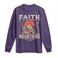 Faith Can Move Mountains Long Sleeve Shirt Religious Christian Camping - Wonder Print Shop