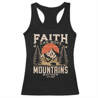 Faith Can Move Mountains Racerback Tank Top Religious Christian Camping - Wonder Print Shop
