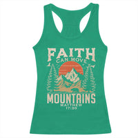 Faith Can Move Mountains Racerback Tank Top Religious Christian Camping - Wonder Print Shop