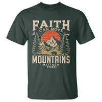 Faith Can Move Mountains T Shirt Religious Christian Camping - Wonder Print Shop