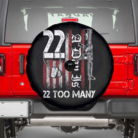Suicide Awareness PTSD Veteran Spare Tire Cover 22 A Day Is Too Many Vintage American Flag - Wonder Print Shop