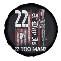 Suicide Awareness PTSD Veteran Spare Tire Cover 22 A Day Is Too Many Vintage American Flag - Wonder Print Shop