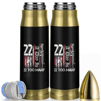 Suicide Awareness PTSD Veteran Bullet Tumbler 22 A Day Is Too Many Vintage American Flag - Wonder Print Shop
