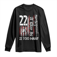 Suicide Awareness PTSD Veteran Long Sleeve Shirt 22 A Day Is Too Many Vintage American Flag - Wonder Print Shop