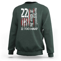 Suicide Awareness PTSD Veteran Sweatshirt 22 A Day Is Too Many Vintage American Flag - Wonder Print Shop