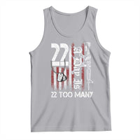 Suicide Awareness PTSD Veteran Tank Top 22 A Day Is Too Many Vintage American Flag - Wonder Print Shop