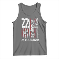 Suicide Awareness PTSD Veteran Tank Top 22 A Day Is Too Many Vintage American Flag - Wonder Print Shop