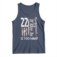 Suicide Awareness PTSD Veteran Tank Top 22 A Day Is Too Many Vintage American Flag - Wonder Print Shop