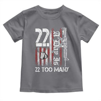 Suicide Awareness PTSD Veteran Toddler T Shirt 22 A Day Is Too Many Vintage American Flag - Wonder Print Shop