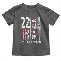 Suicide Awareness PTSD Veteran Toddler T Shirt 22 A Day Is Too Many Vintage American Flag - Wonder Print Shop