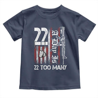 Suicide Awareness PTSD Veteran Toddler T Shirt 22 A Day Is Too Many Vintage American Flag - Wonder Print Shop
