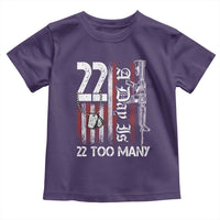 Suicide Awareness PTSD Veteran Toddler T Shirt 22 A Day Is Too Many Vintage American Flag - Wonder Print Shop