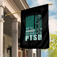 PTSD Awareness Not All Wounds Are Visible Garden Flag PTSD Veteran Military Soldier - Wonder Print Shop