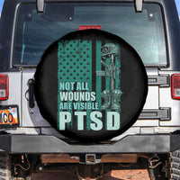 PTSD Awareness Not All Wounds Are Visible Spare Tire Cover PTSD Veteran Military Soldier - Wonder Print Shop