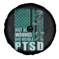 PTSD Awareness Not All Wounds Are Visible Spare Tire Cover PTSD Veteran Military Soldier - Wonder Print Shop