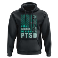 PTSD Awareness Not All Wounds Are Visible Hoodie PTSD Veteran Military Soldier - Wonder Print Shop
