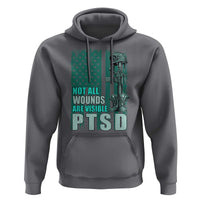 PTSD Awareness Not All Wounds Are Visible Hoodie PTSD Veteran Military Soldier - Wonder Print Shop
