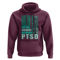 PTSD Awareness Not All Wounds Are Visible Hoodie PTSD Veteran Military Soldier - Wonder Print Shop