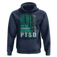 PTSD Awareness Not All Wounds Are Visible Hoodie PTSD Veteran Military Soldier - Wonder Print Shop