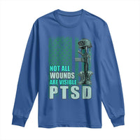 PTSD Awareness Not All Wounds Are Visible Long Sleeve Shirt PTSD Veteran Military Soldier - Wonder Print Shop