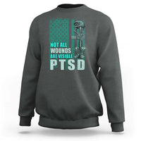 PTSD Awareness Not All Wounds Are Visible Sweatshirt PTSD Veteran Military Soldier - Wonder Print Shop