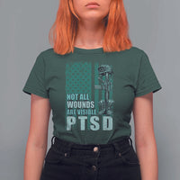 PTSD Awareness Not All Wounds Are Visible T Shirt For Women PTSD Veteran Military Soldier - Wonder Print Shop
