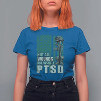 PTSD Awareness Not All Wounds Are Visible T Shirt For Women PTSD Veteran Military Soldier - Wonder Print Shop