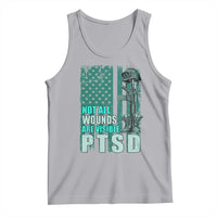 PTSD Awareness Not All Wounds Are Visible Tank Top PTSD Veteran Military Soldier - Wonder Print Shop