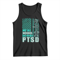 PTSD Awareness Not All Wounds Are Visible Tank Top PTSD Veteran Military Soldier - Wonder Print Shop