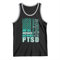 PTSD Awareness Not All Wounds Are Visible Tank Top PTSD Veteran Military Soldier - Wonder Print Shop
