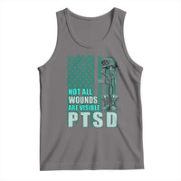PTSD Awareness Not All Wounds Are Visible Tank Top PTSD Veteran Military Soldier - Wonder Print Shop